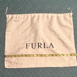 Furla Cream Branded Drawstring Dust Bag